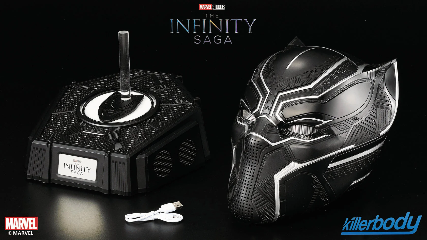 Marvel Black Panther Helmet w/Eye Lights Touch Control System 1:1 Collectible Wearable By Killer Body - Image 2