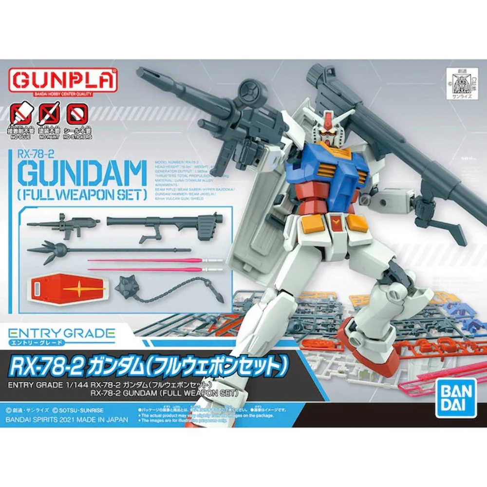 1/144 Entry Grade RX-78-2 Gundam Full Weapon Set - Image 2