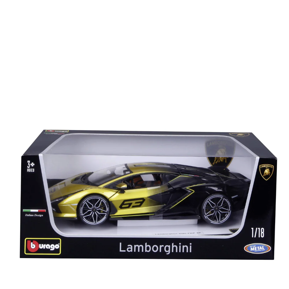 Lamborghini Sián 1/18 Scale Car Model by Faded Yellow by BBurago