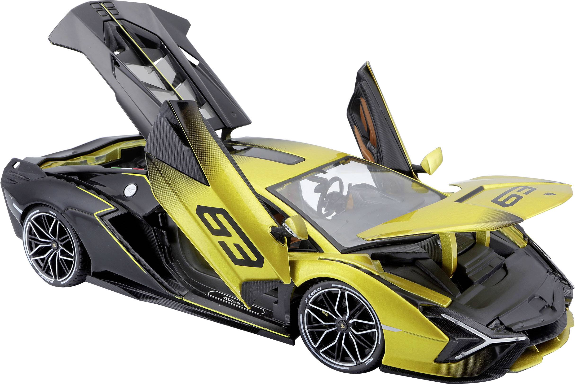 Lamborghini Sián 1/18 Scale Car Model by Faded Yellow by BBurago - Image 3