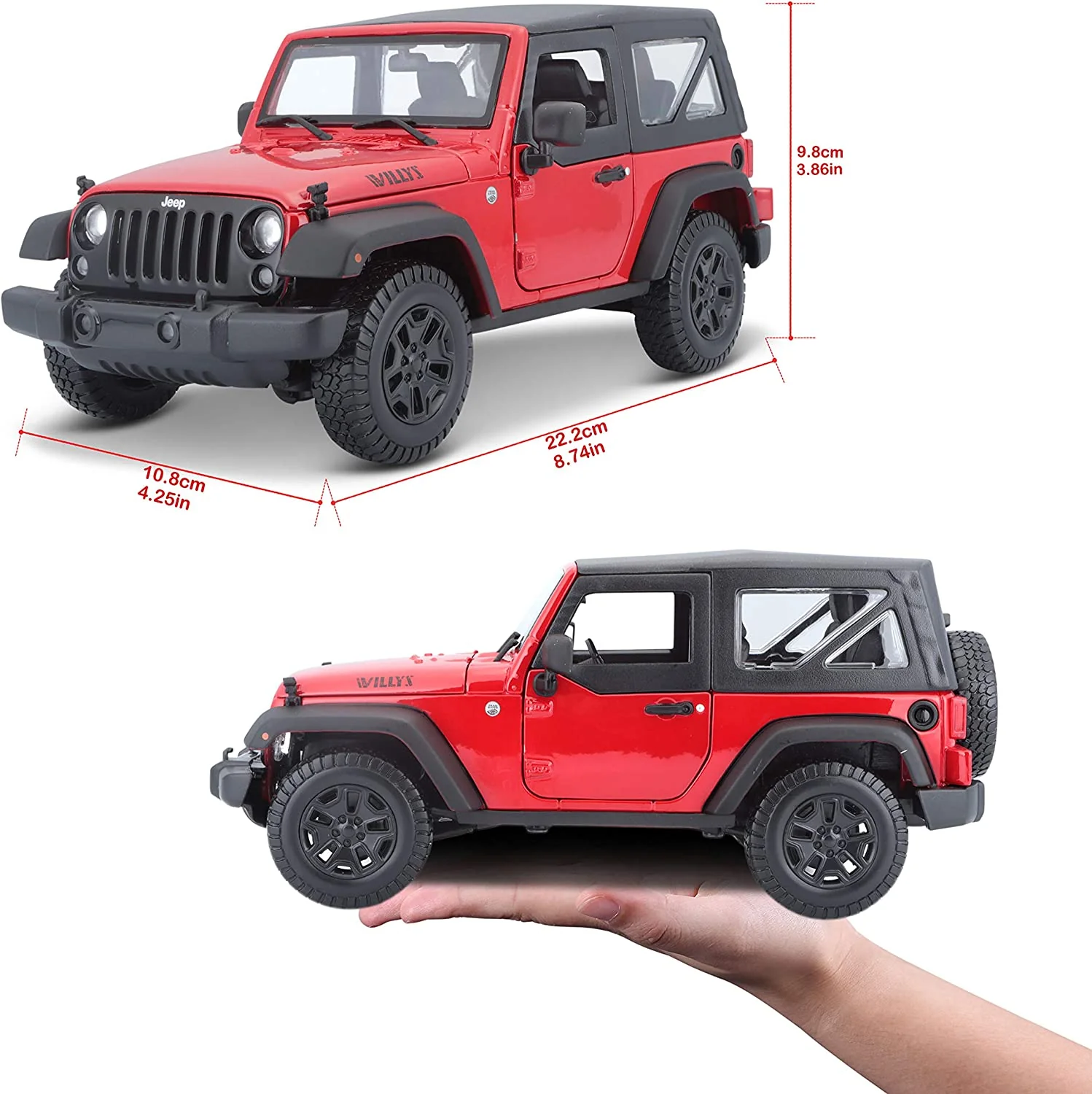 Wrangler Jeep 2014 1/18 Scale Diecast Car Model by Maisto - Image 2