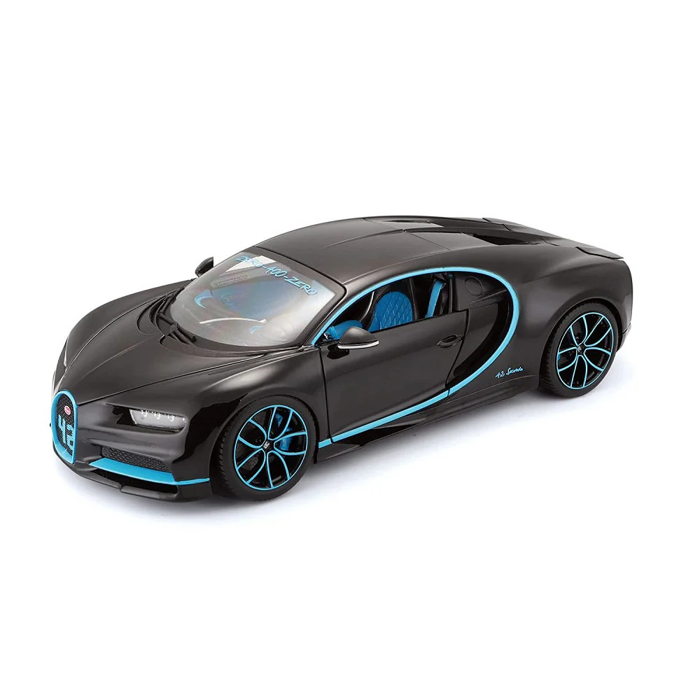 Bugatti Chiron 1/18 Scale Die Cast Model Car Black by Bburago - Image 2