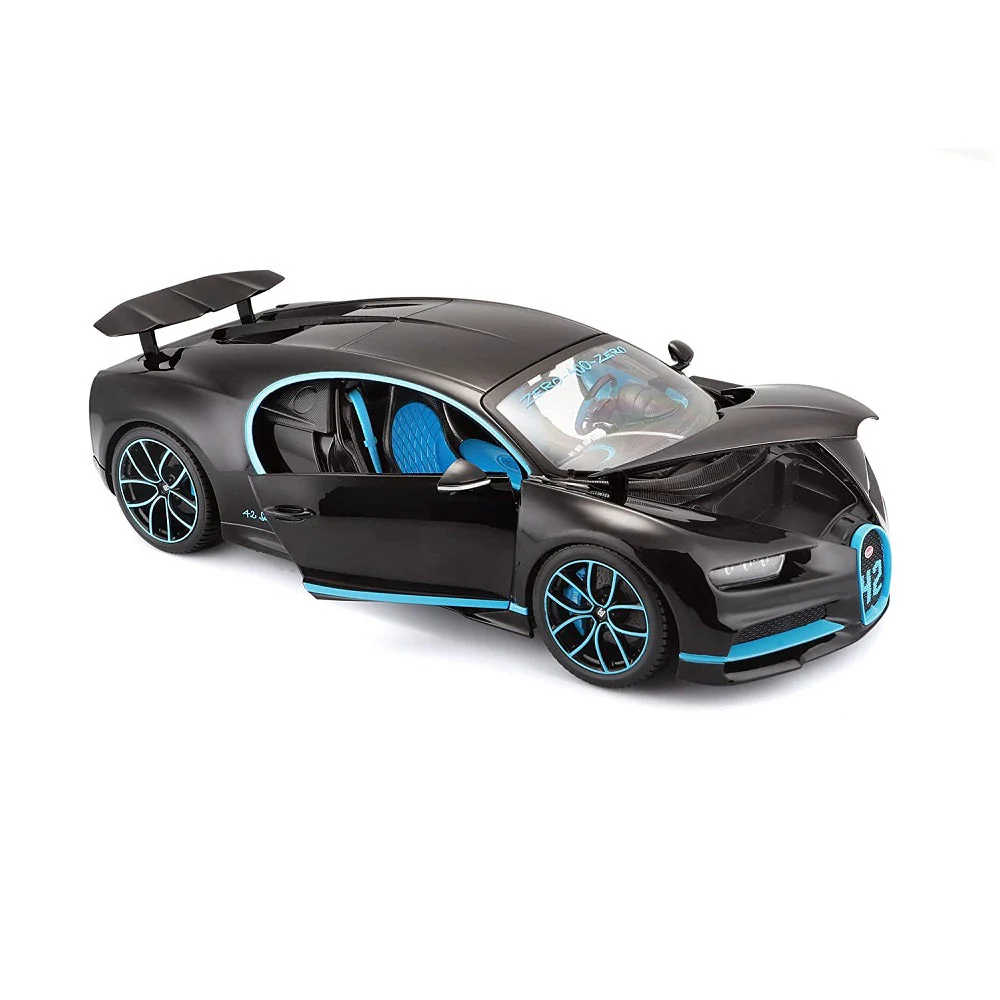 Bugatti Chiron 1/18 Scale Die Cast Model Car Black by Bburago - Image 4