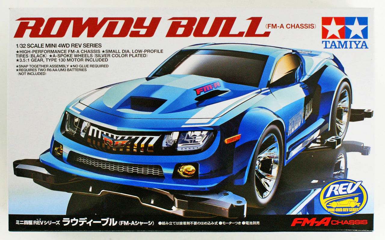 1/32 Mini 4WD REV #07 Rowdy Bull (FM-A Chassis) By Tamiya - Image 2