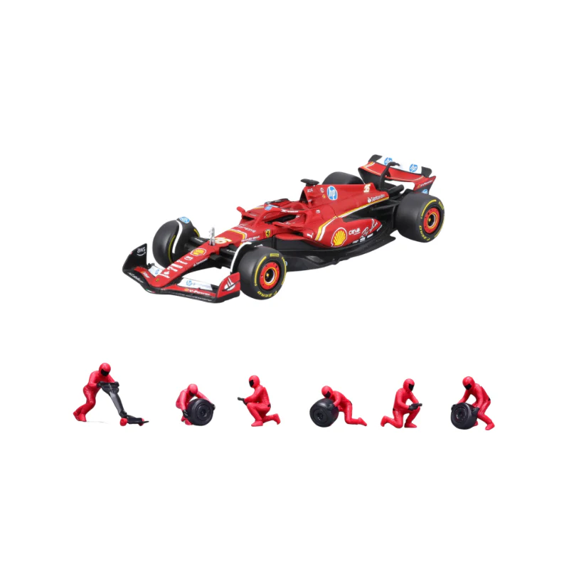 1:43 Ferrari Formula Pit Pass - Sf-24 Diecast Cars By Bburago - Image 2