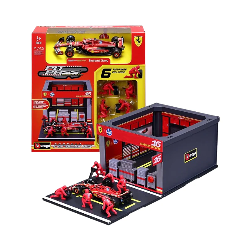 1:43 Ferrari Formula Pit Pass - Sf-24 Diecast Cars By Bburago - Image 3