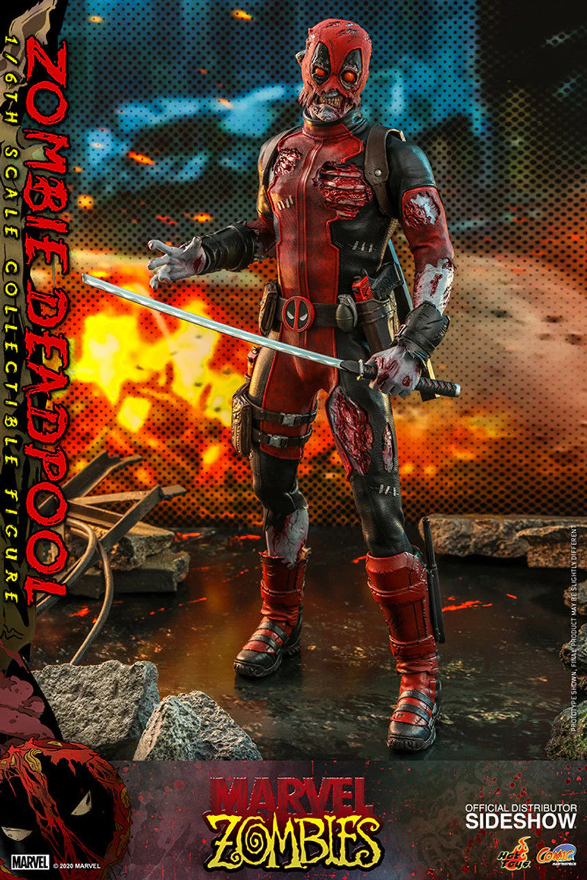 Marvel ZOMBIE DADPOOL 1/6 Scale Action Figure By Hot Toys - Image 5