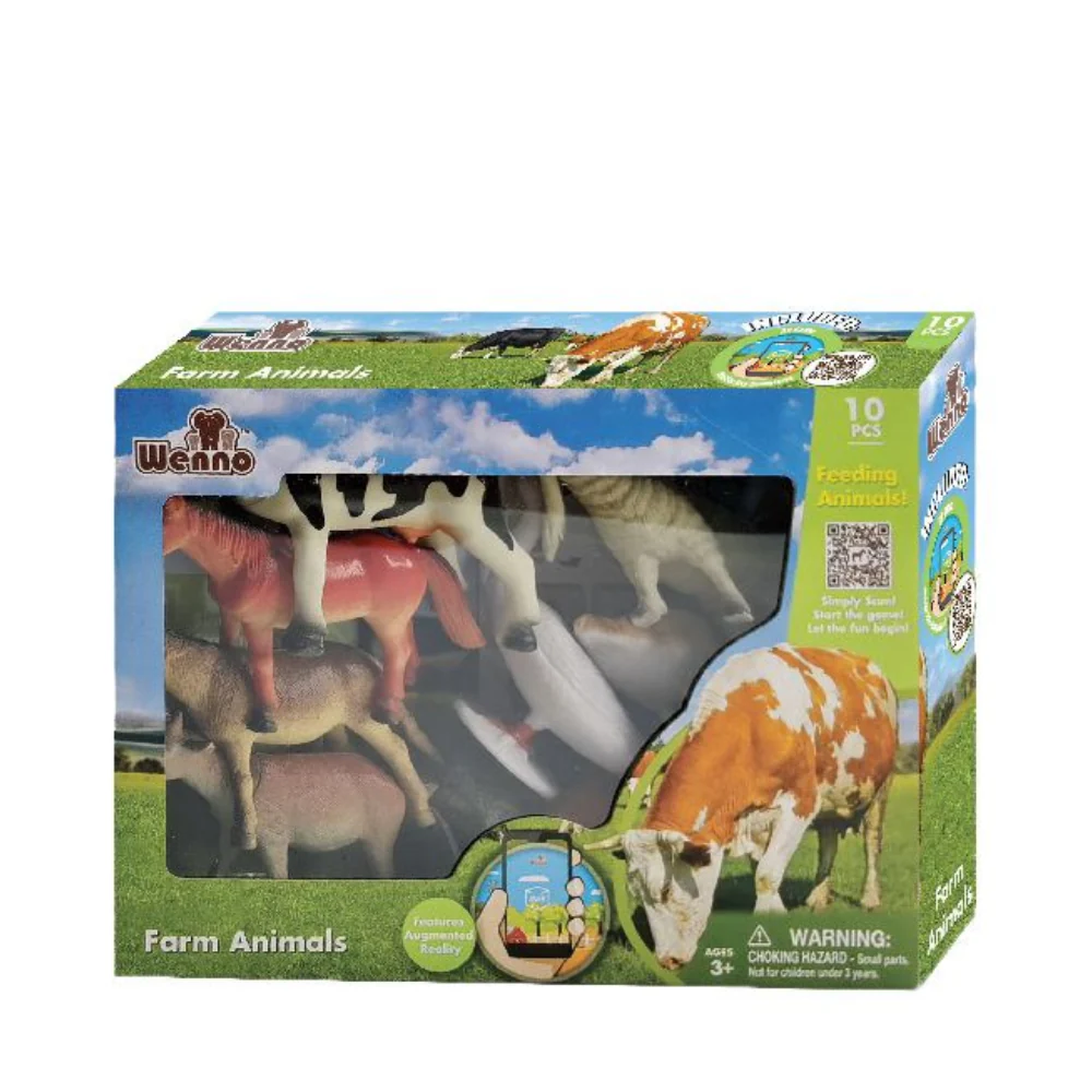 Farm Animals 10 Pieces Playset by Wenno Animal Planet
