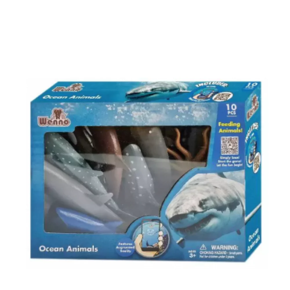 Ocean Animals 10 Pieces Playset by Wenno Animal Planet