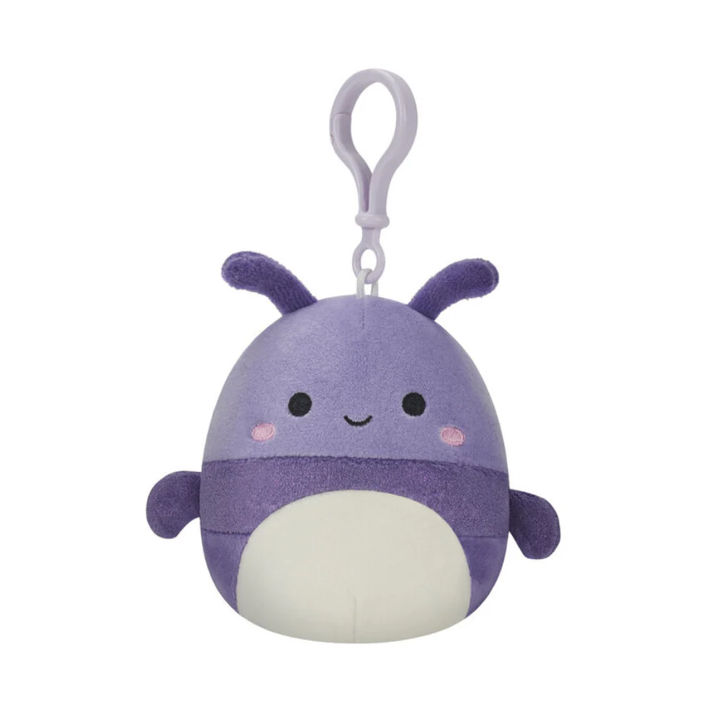 Squishmallow 3.5" Purple Beetle Clip-on Plush Toy