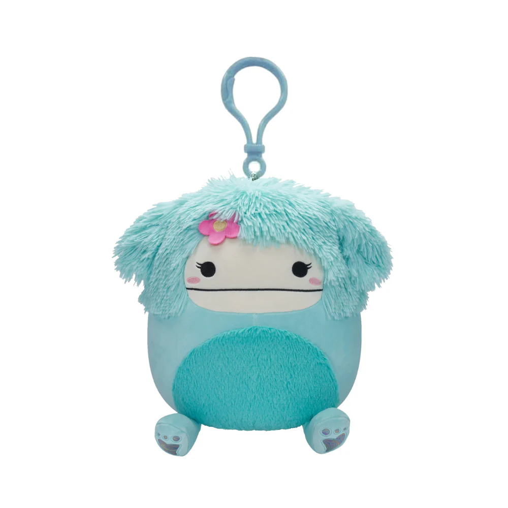 Squishmallow 3.5" Joelle Teal Bigfoot Clip-on Plush Toy