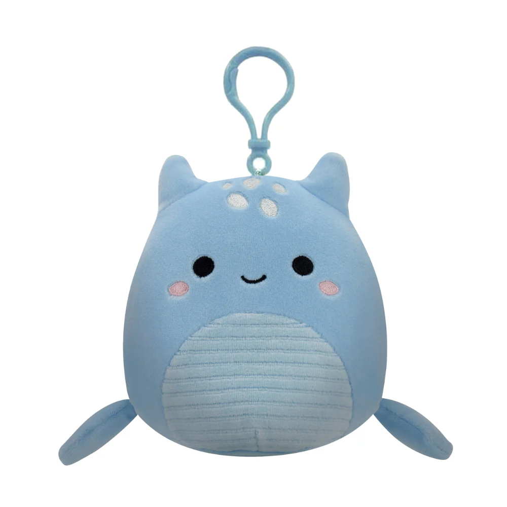 Squishmallow 3.5" Blue Lochness Monster Clip-on Plush Toy