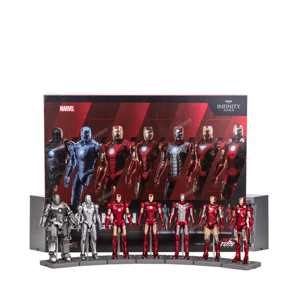 Marvel Iron Man 7-piece set 4-inch Action Figure By ZD Toys - Image 2