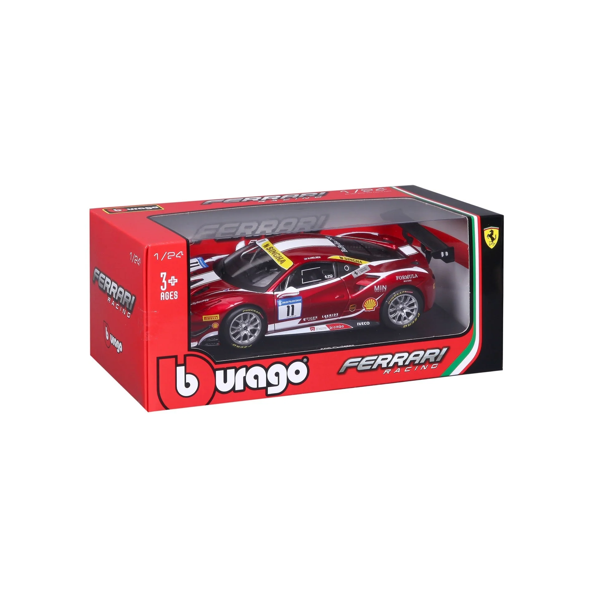 488 Challenge (Formula Racing 2017) - 1/24 FERRARI Racing Diecast Cars by Bburago - Image 2