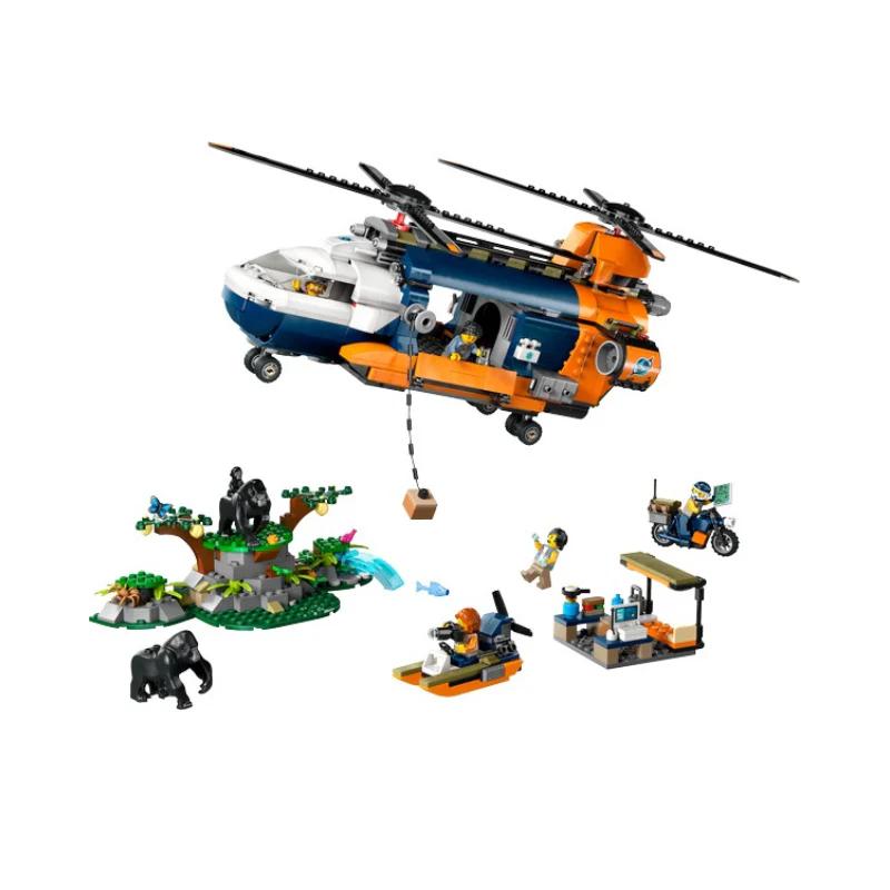 60437 Jungle Explorer Helicopter at Base Camp