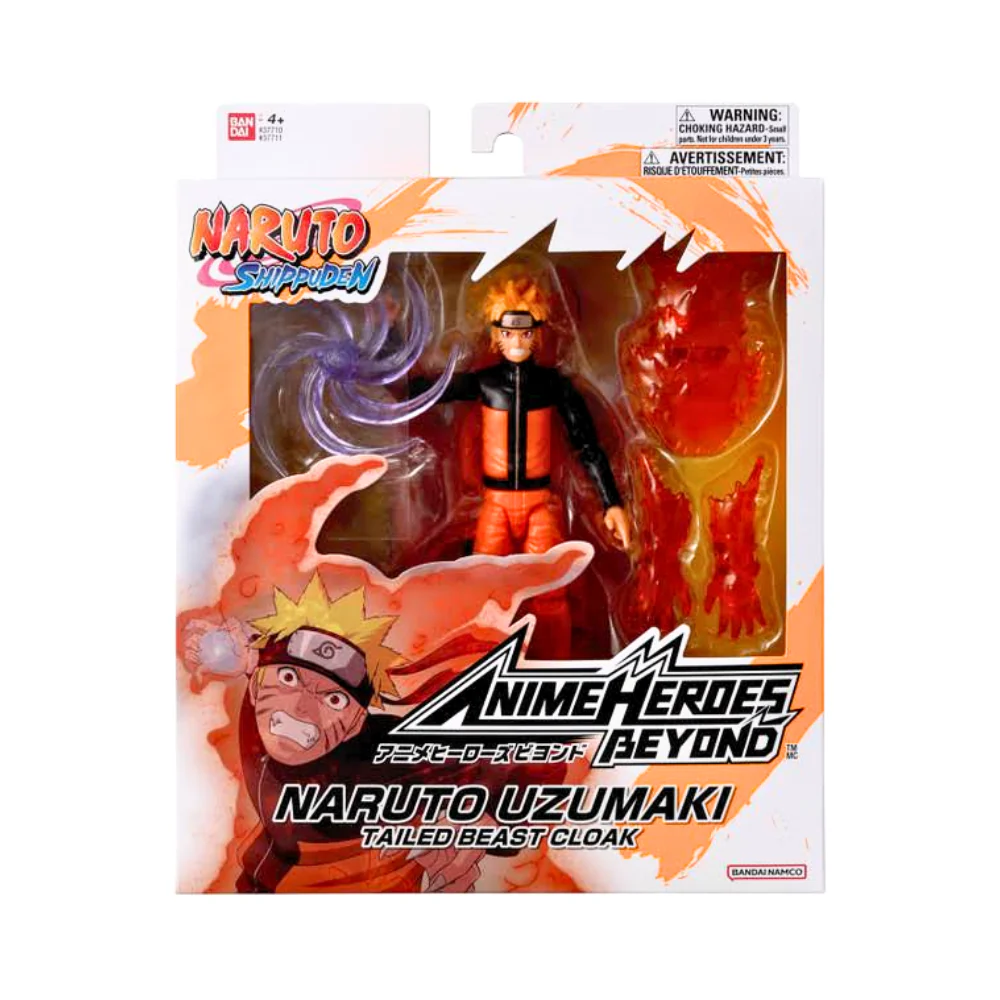 Naruto Shippuden Anime Heroes Beyond Naruto Uzumaki (Tailed Beast Cloak) 8" Action Figure