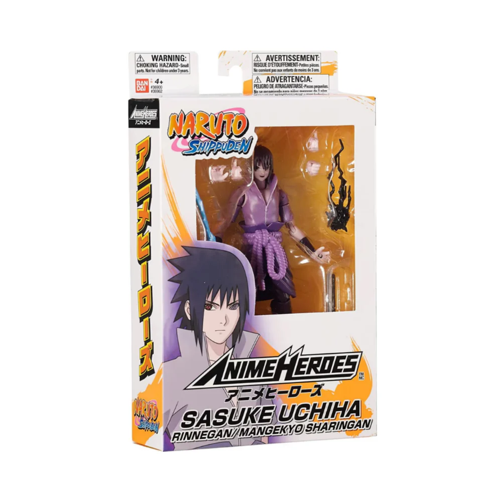Naruto Shippuden Sasuke Uchiha Anime Heroes Action Figure by Bandai - Image 3
