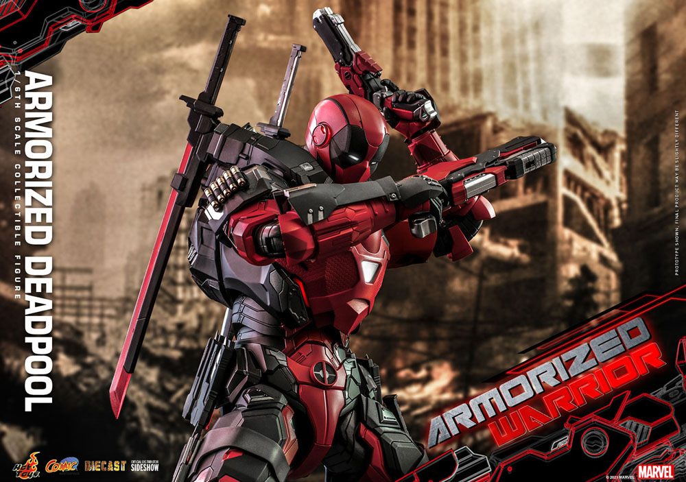 Marvel Comic 1/6 Scale Armorized Deadpool Masterpiece Action Figure by Hot Toys - Image 5