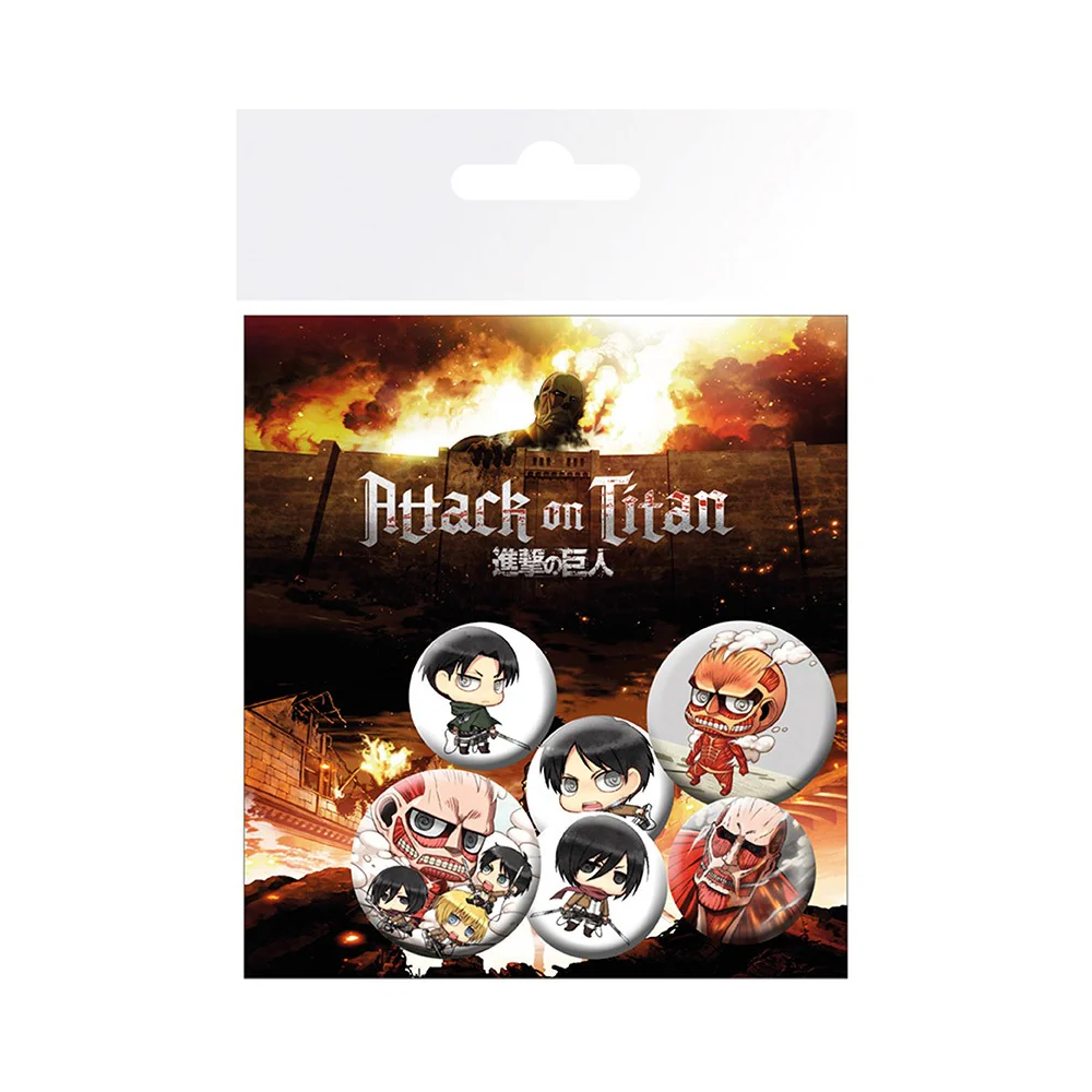 Attack On Titan Badge Pack Chibi Characters by Abysse