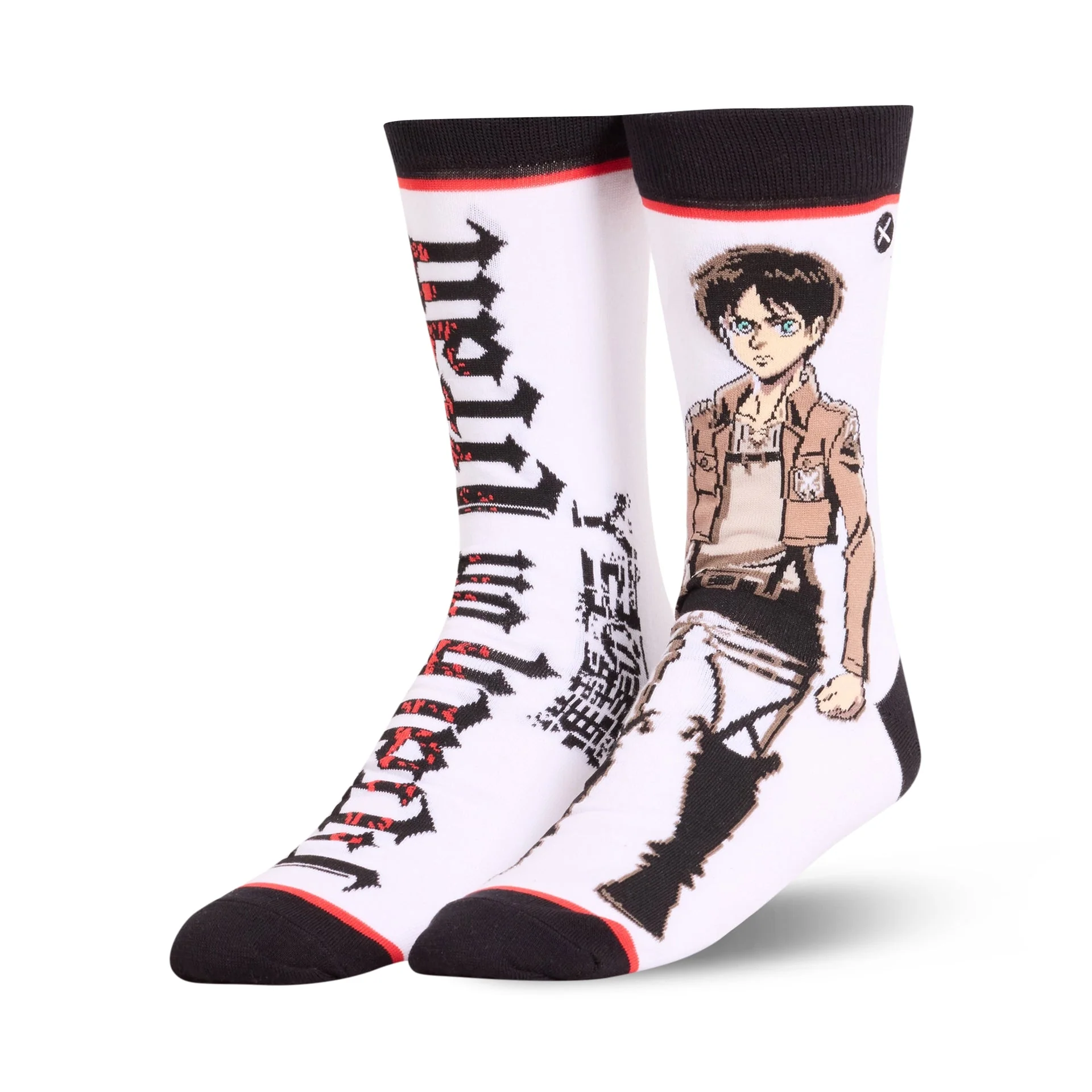 Attack On Titan Split - Mens Crew Straight Socks By Odd Socks