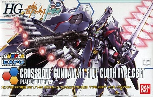 Bandai Spirits: 1/144 HGBF Crossbone Gundam X-1 Full Cloth Type GBFT Plated / Clear ver. - Image 2