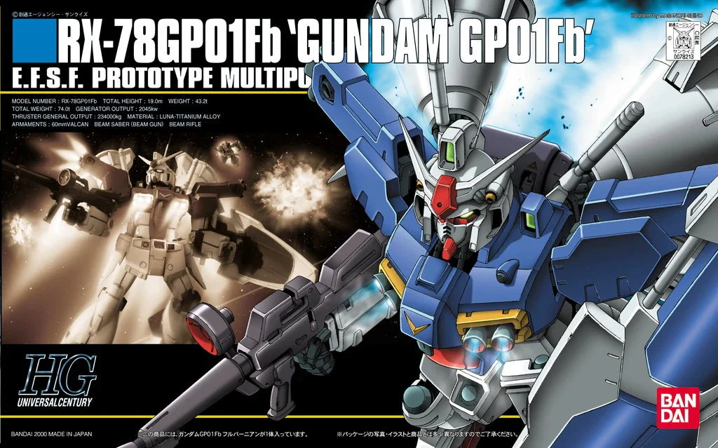 Bandai Spirits: 1/144 HGUC #018 Gundam GP01Fb Zephyranthes Full Burnern - Image 2