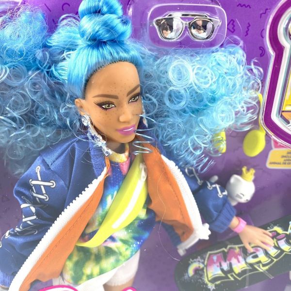 Barbie Extra Doll Blue Curly Hair by Mattel - Image 6