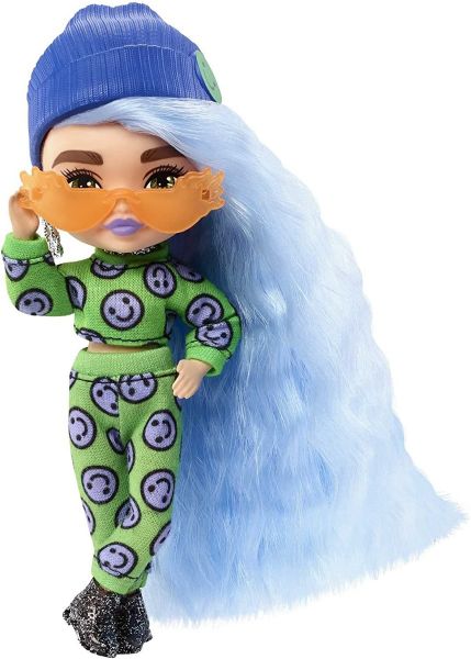 Barbie Extra Mini Doll Icy Blue Hair Doll by Mattel - Image 4