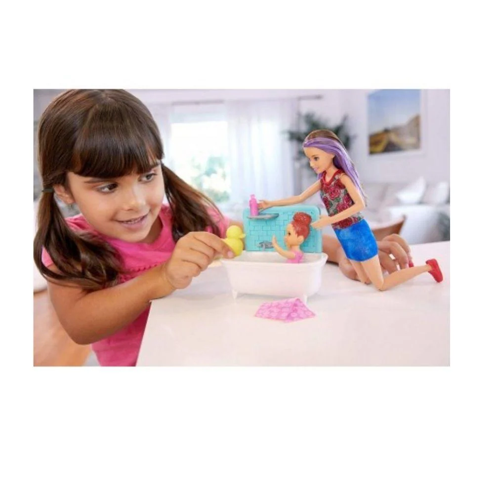 Barbie Skipper Babysitters - Doll and Playset - Bath Time - Image 3