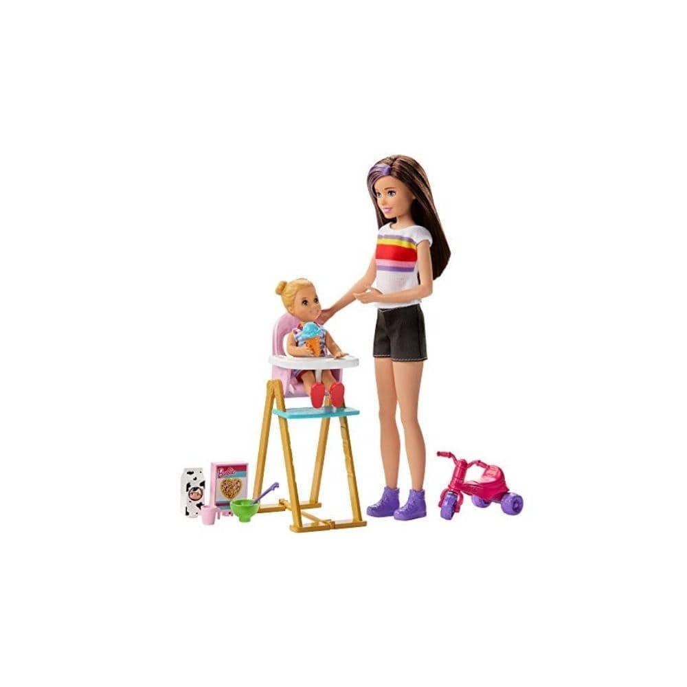 Barbie Skipper Babysitters - Doll and Playset - Feeding Toddler - Image 3