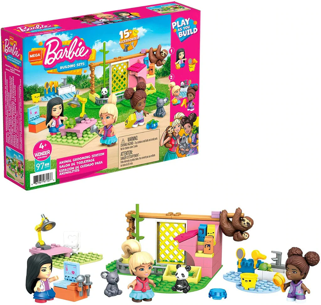 Mega Construx Barbie Building Set Animal Grooming Station - Image 5