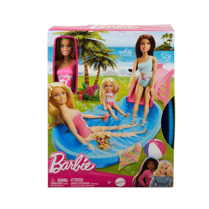 Barbie Barbie  Pool With Doll Toys by Mattel - Image 2
