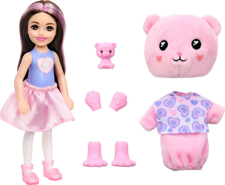 Barbie Chelsea Cutie Reveal Chelsea Cozy Cute Tees Series - Teddy - Image 3