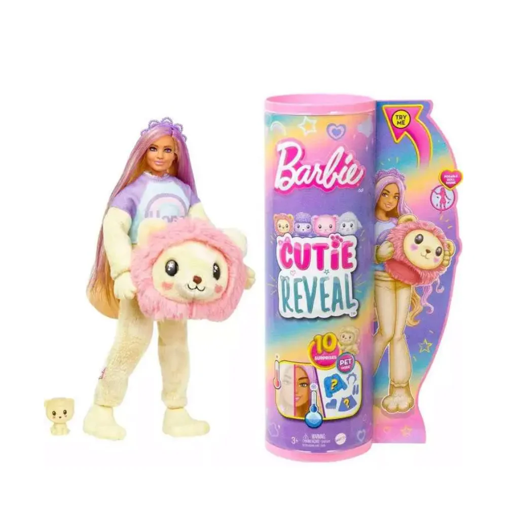 Barbie Cutie Reveal Barbie Cozy Cute Tees Series - Lion