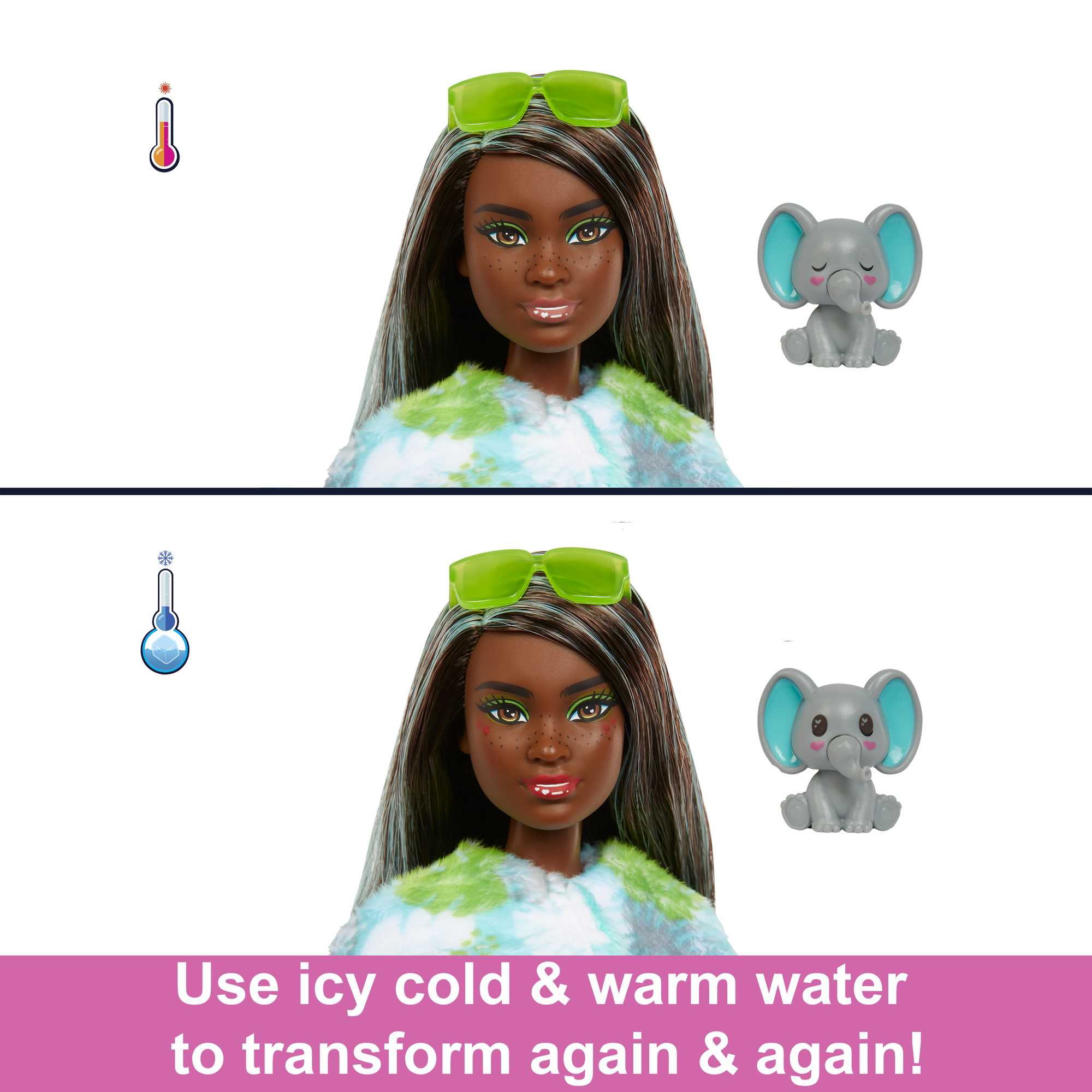 Barbie Cutie Reveal Barbie Jungle Friends Series - Elephant - Image 5
