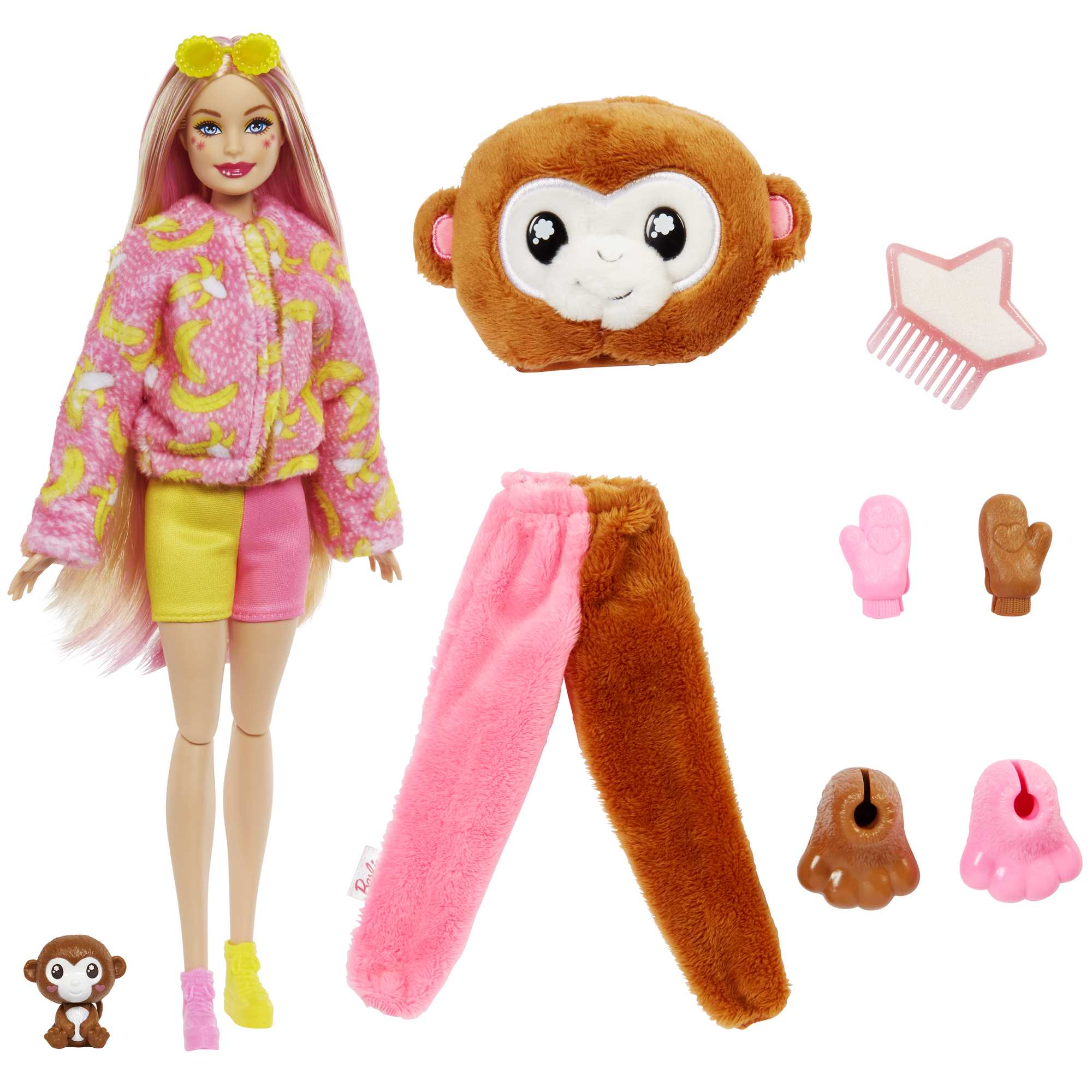 Barbie Cutie Reveal Barbie Jungle Friends Series - Monkey - Image 2