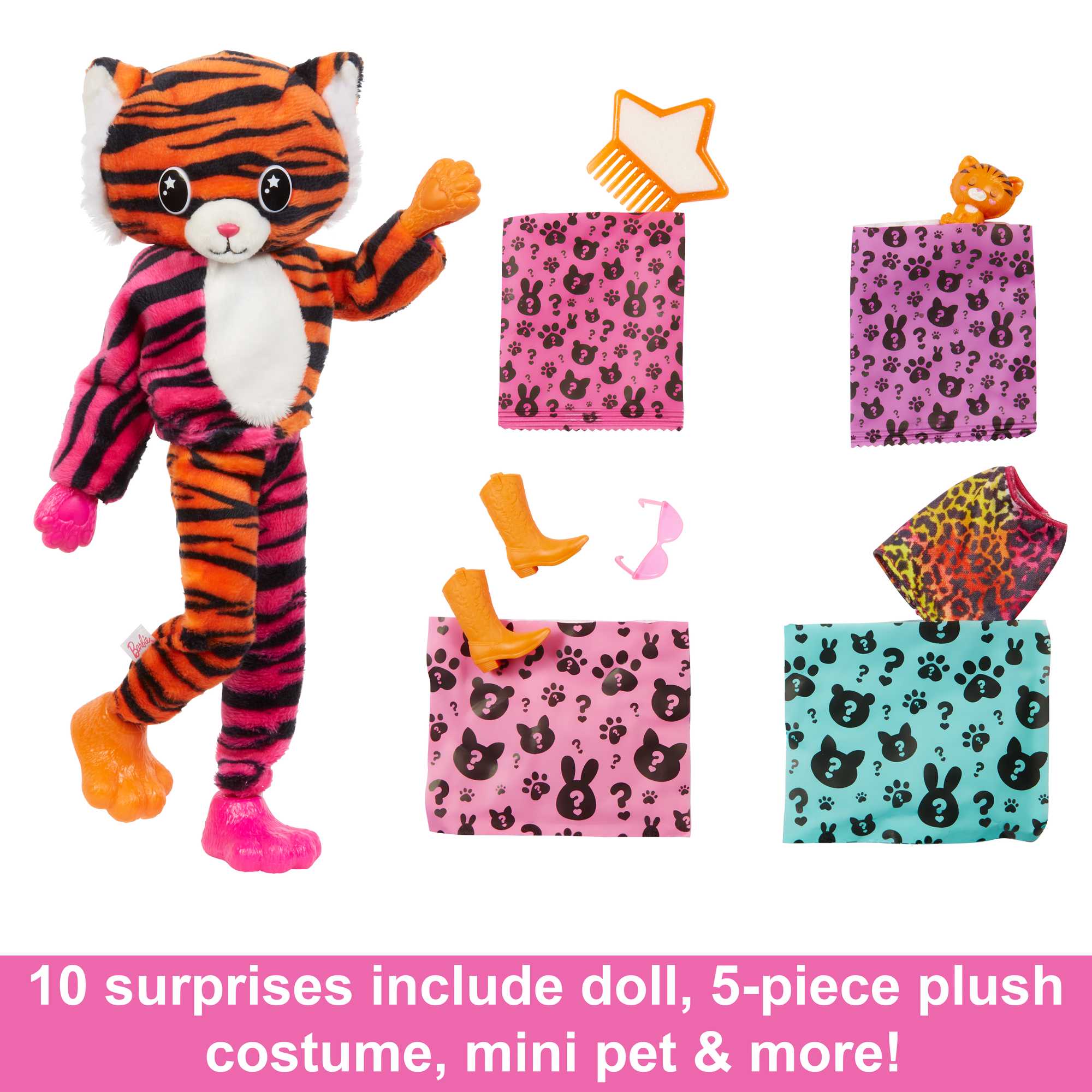 Barbie Cutie Reveal Barbie Jungle Friends Series -Tiger - Image 3