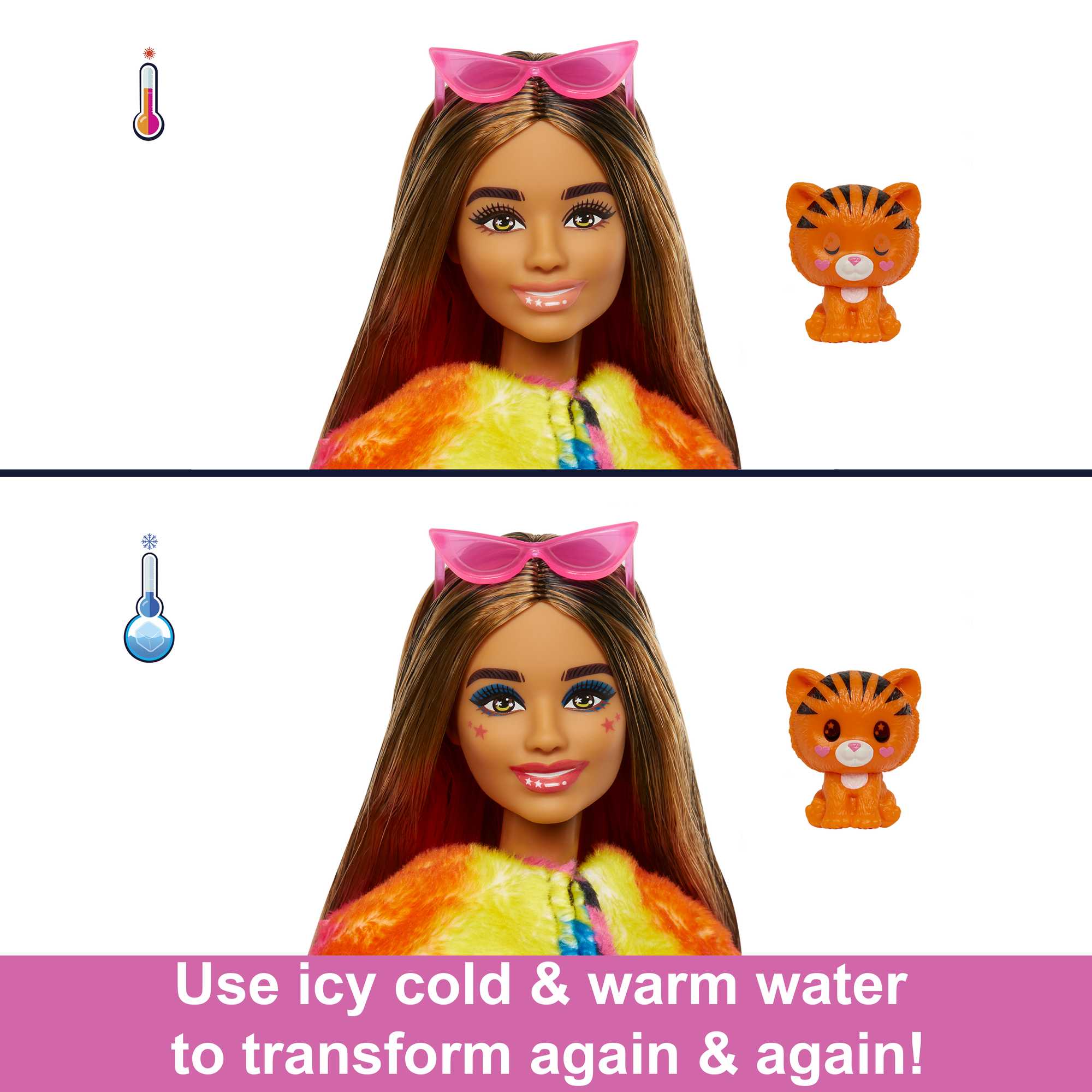 Barbie Cutie Reveal Barbie Jungle Friends Series -Tiger - Image 4
