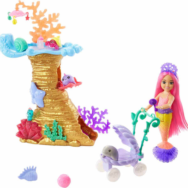 Barbie Mermaid Power Chelsea Mermaid Doll with Pets Playset - Image 2