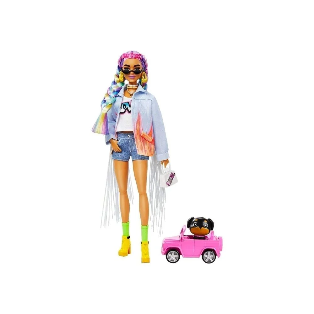 Barbie Fashionistas Extra Doll-Rainbow Braids - Image 2