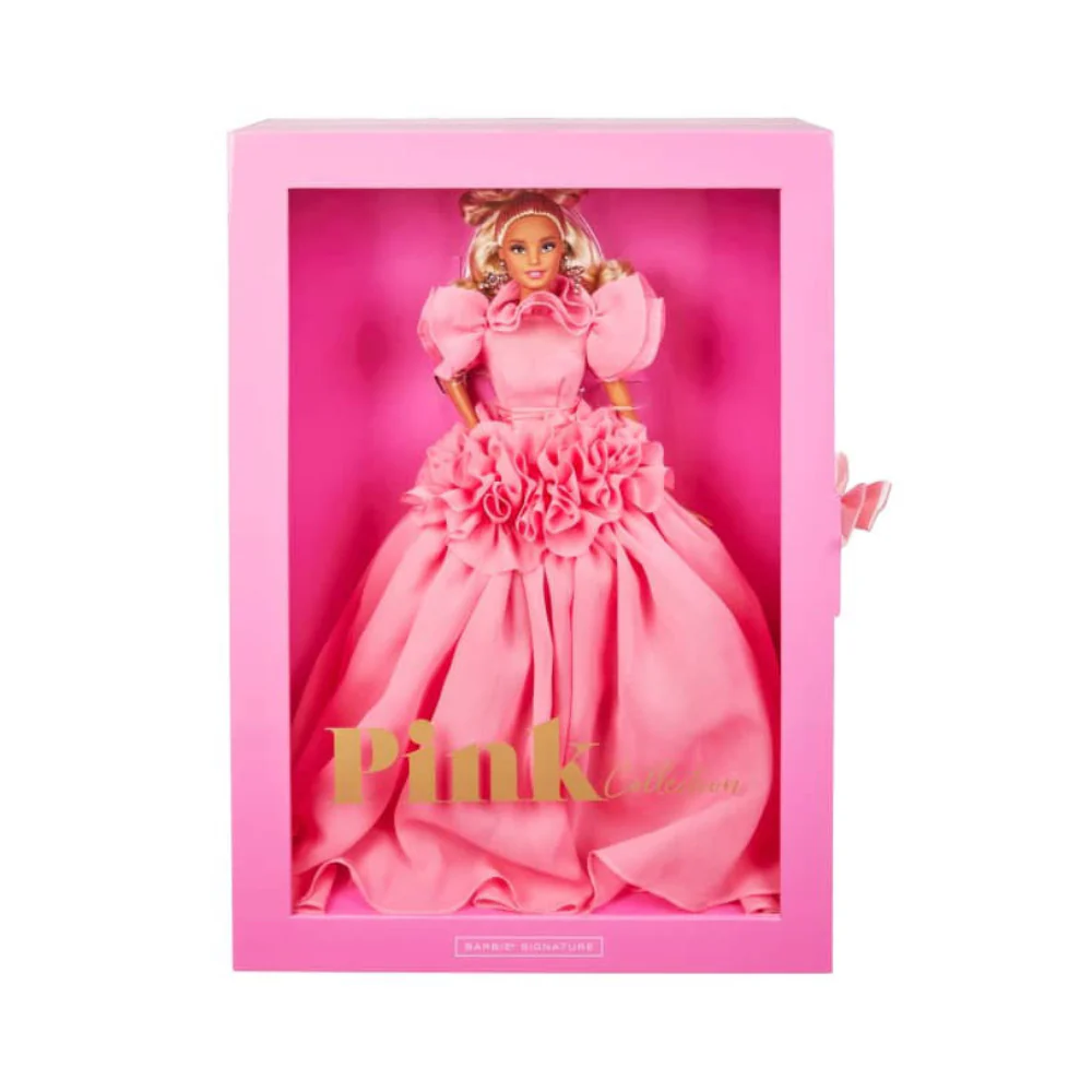 Barbie Signature Pink Collection Doll 3, Silkstone Barbie Doll In Chiffon Gown