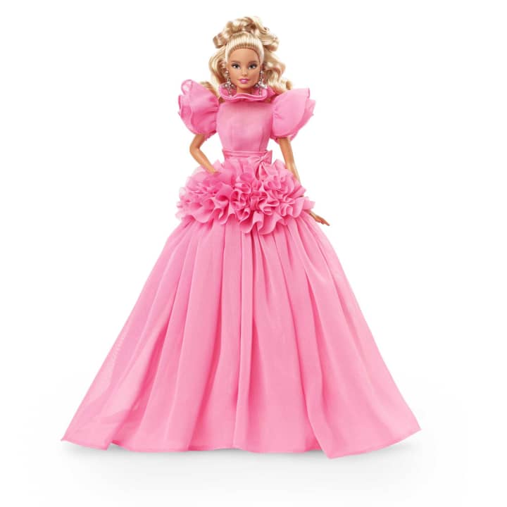 Barbie Signature Pink Collection Doll 3, Silkstone Barbie Doll In Chiffon Gown - Image 2