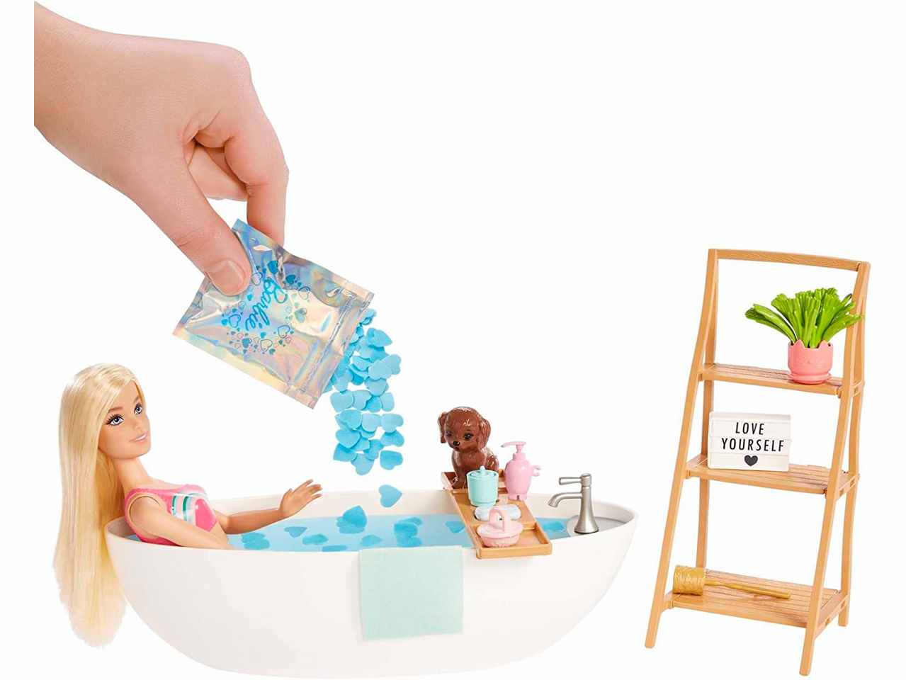 Barbie Self Care Soap Confetti Bath Playset Blonde - Image 3