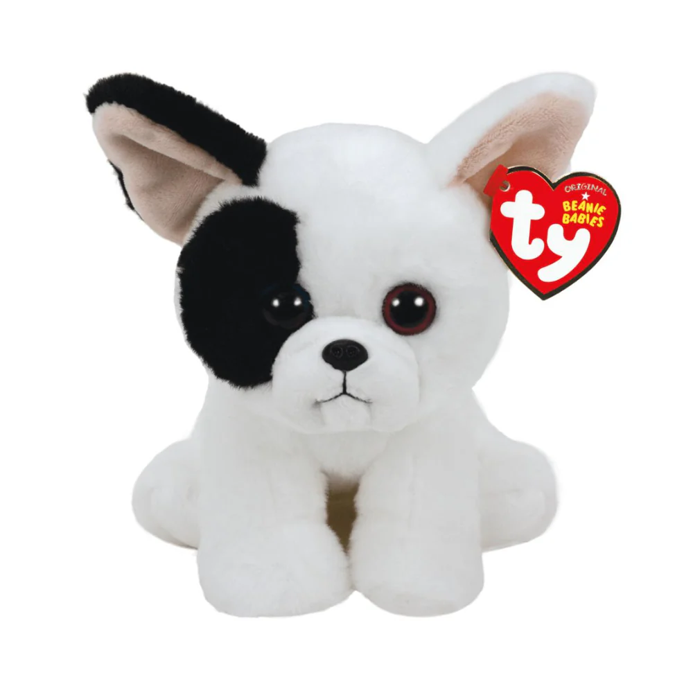 TY Beanie Babies Marcel Black and White Dog 6"