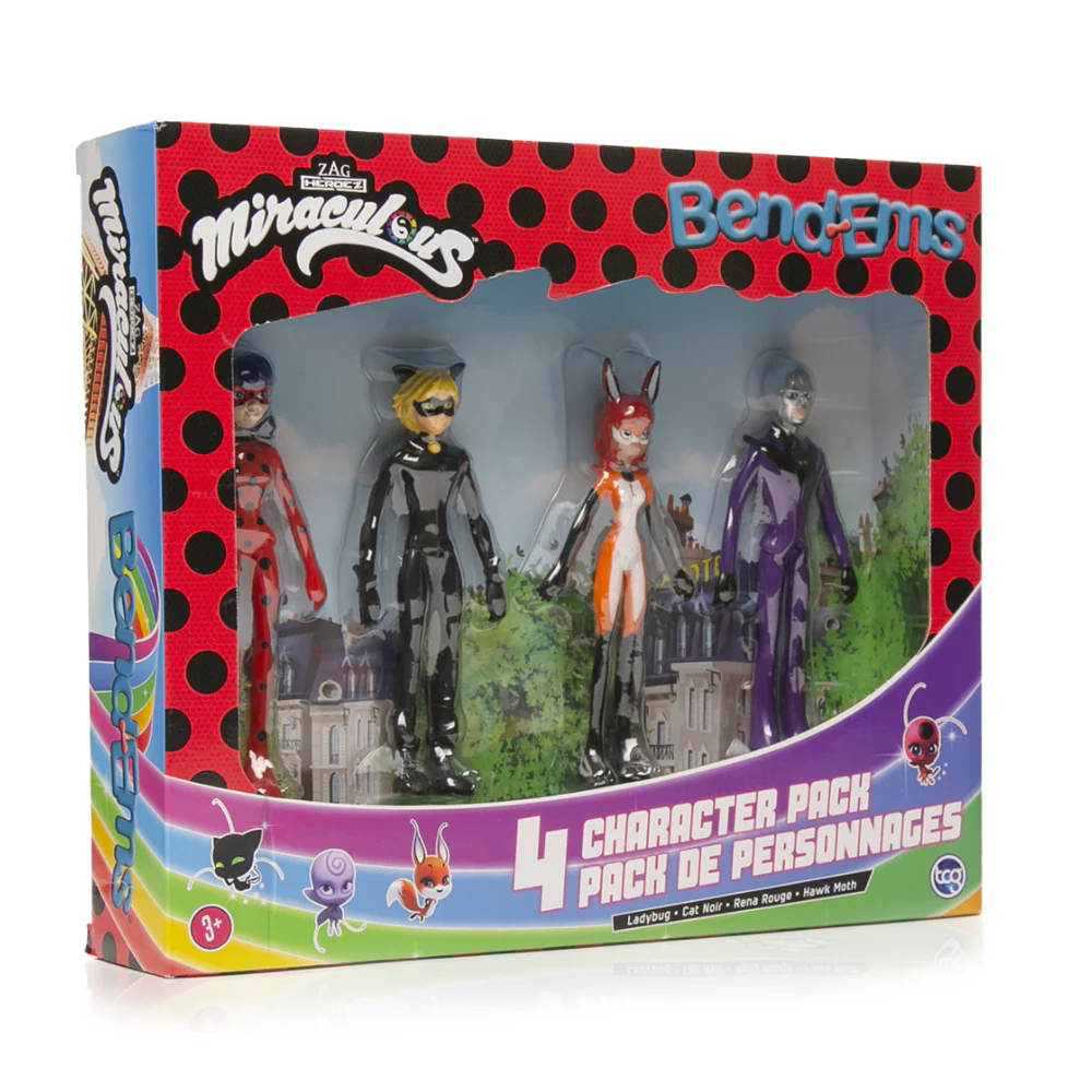 Bend-Ems Miraculous Lady Bug 4 In 1 Pack