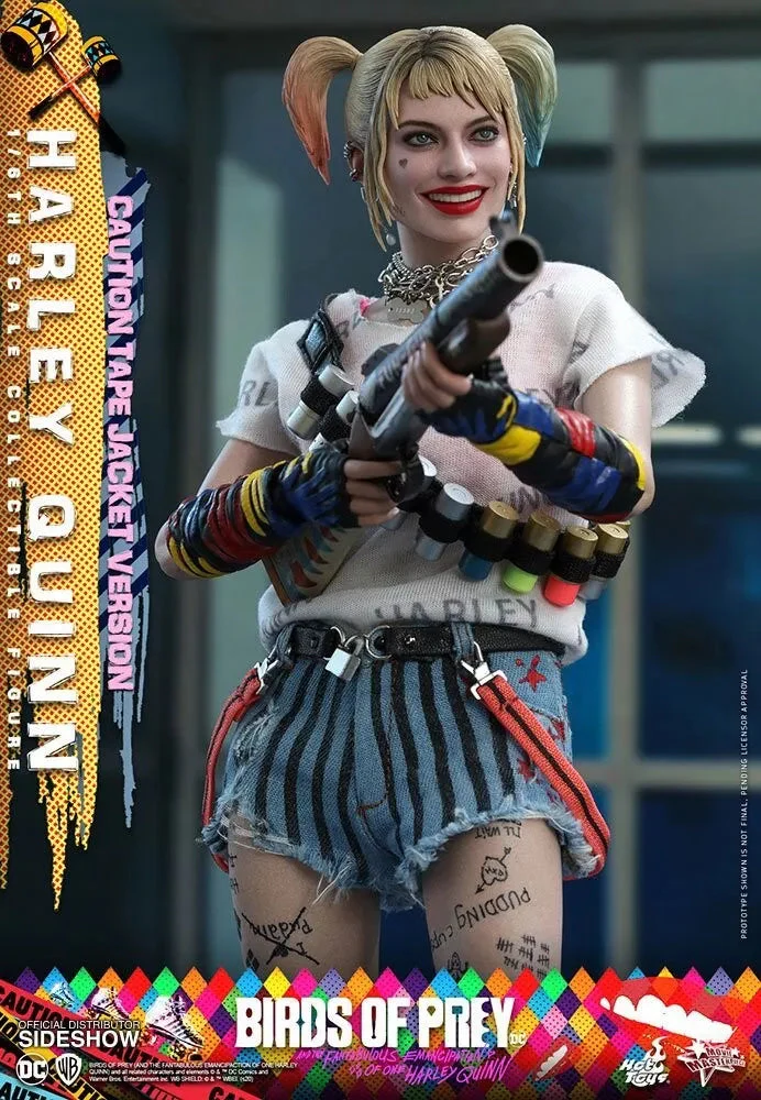 Birds of PRey - Harley Quinn (Caution Tape Jacket) 1/6 Scale Figure By Hot Toys - Image 4