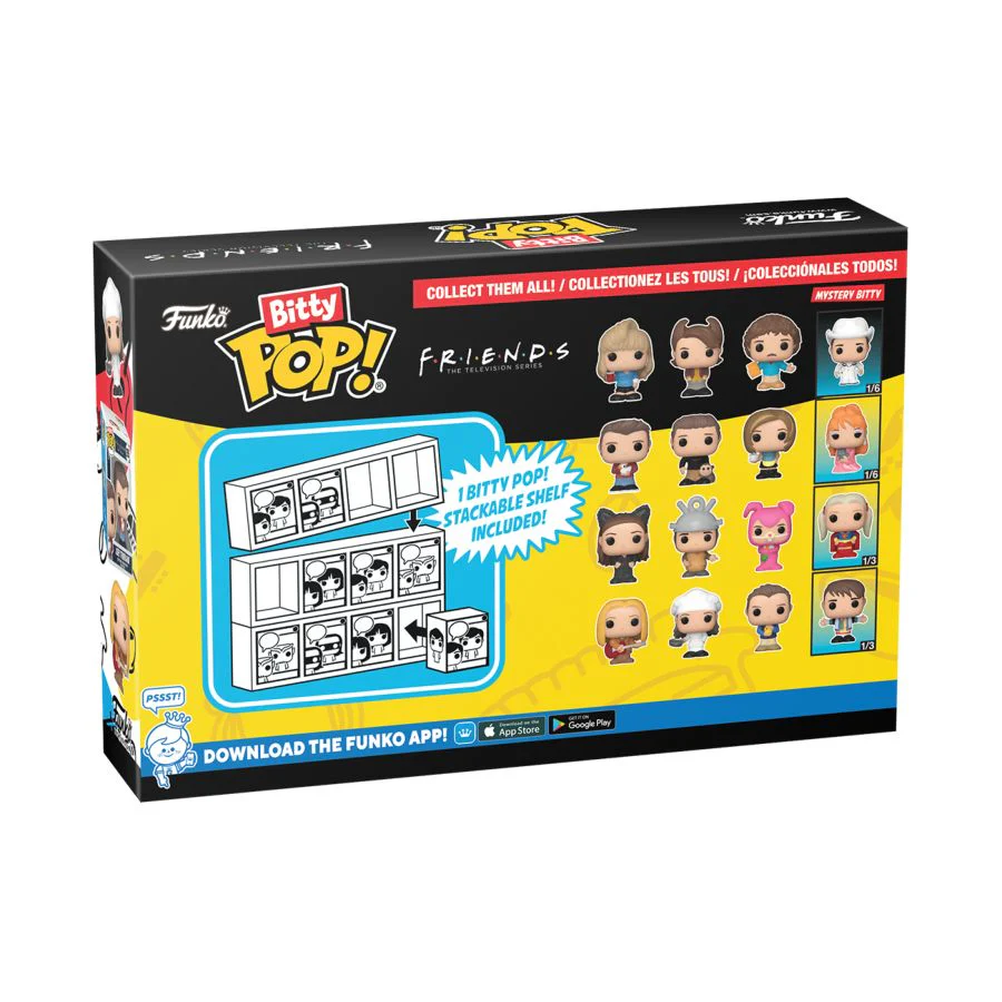 Funko Bitty POP! FRIENDS 4 Figure Pack Includes Phoebe Buffay, Monica Geller, Chandler Bing, and a Mystery FRIENDS Bitty Pop! - Image 2