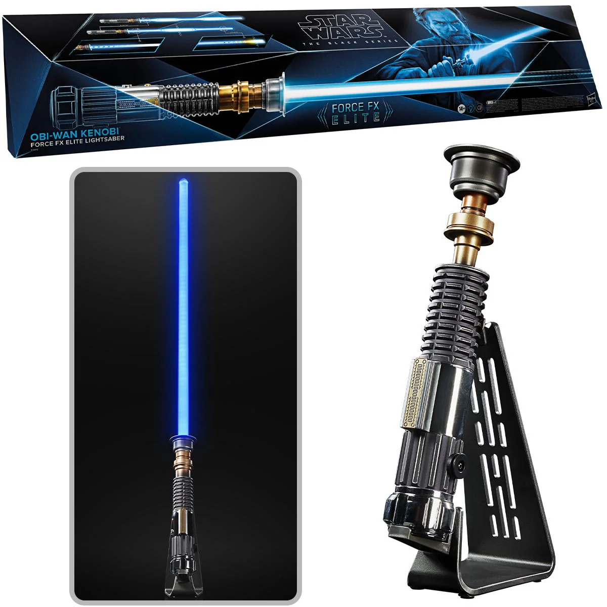 Star Wars The Black Series Elite Obi-Wan Kenobi Force FX Lightsaber Prop Replica - Image 3