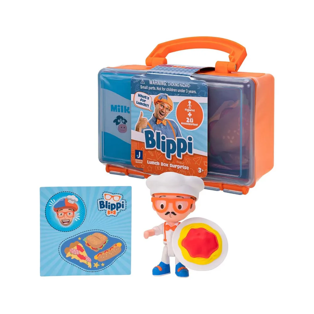 Blippi Deluxe Blind Figure Lunch Box - Orange - Image 2