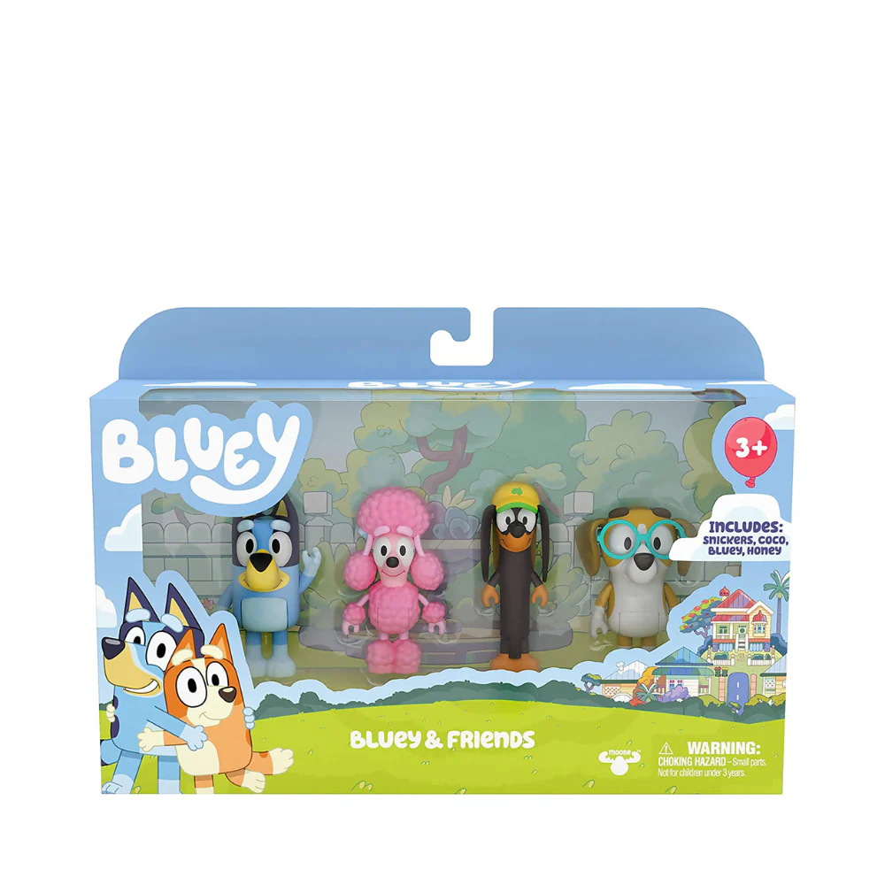 BLUEY S3 FIGURE 4 Pack Friends By Moose Toys